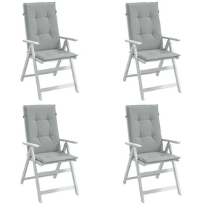 Hochlehner Auflagen 4er Set Hellgrau 120x50 cm