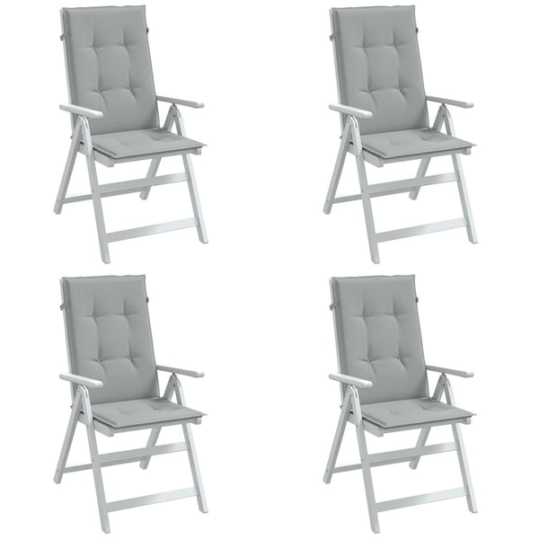 Hochlehner Auflagen 4er Set Hellgrau 120x50 cm