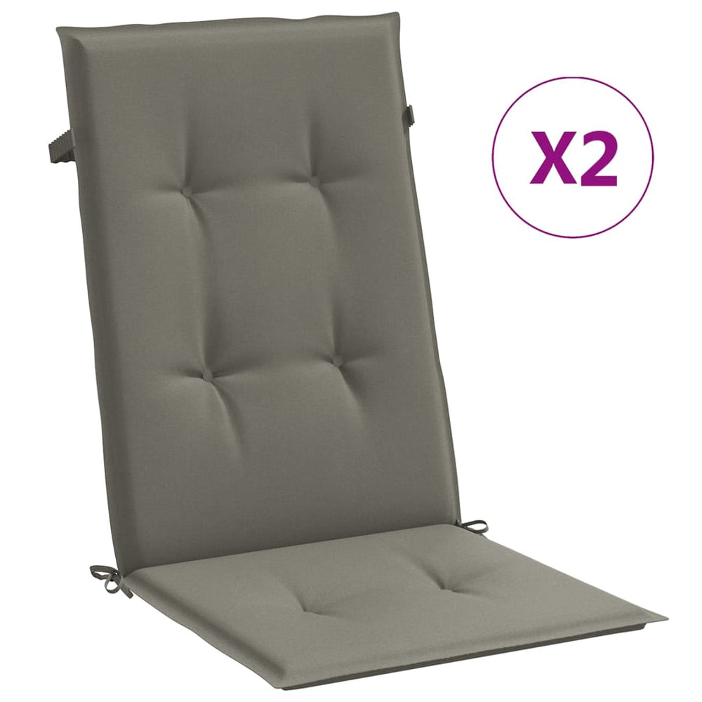 Hochlehner Auflagen 2er Set Dunkelgrau 120x50 cm