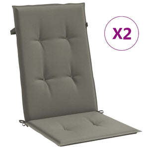 Hochlehner Auflagen 2er Set Dunkelgrau 120x50 cm