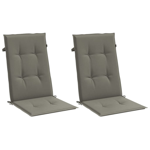 Hochlehner Auflagen 2er Set Dunkelgrau 120x50 cm