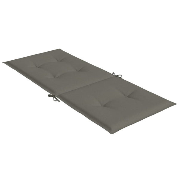 Hochlehner Auflagen 2er Set Dunkelgrau 120x50 cm