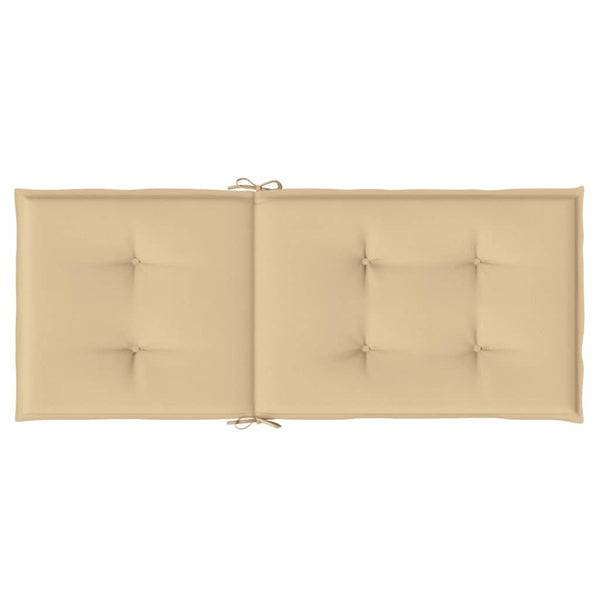 2er Set Hochlehner Auflagen Beige 120x50 cm