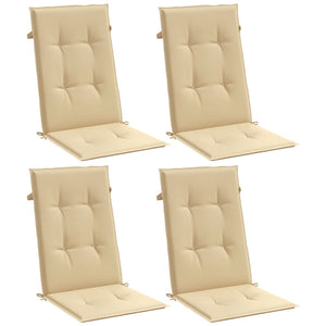 Hochlehner Auflagen 4er-Set Beige 120x50 cm