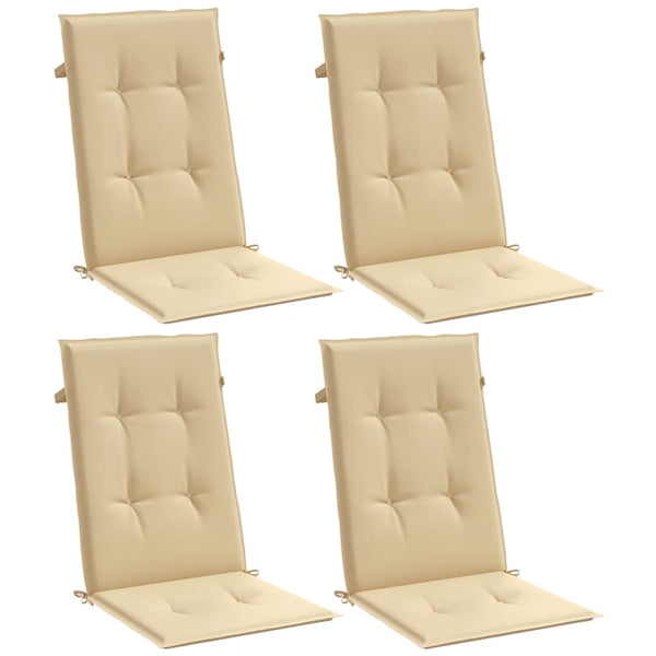 Hochlehner Auflagen 4er-Set Beige 120x50 cm