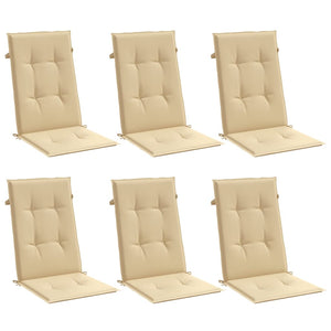 Hochlehner Auflagen 6er Set Beige 120x50 cm