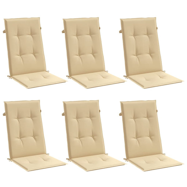 Hochlehner Auflagen 6er Set Beige 120x50 cm