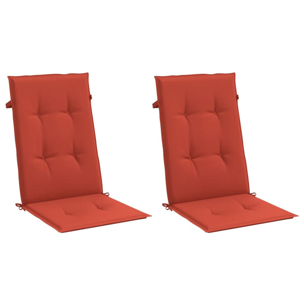2er Set Hochlehner Auflagen Rot Melange 120 cm