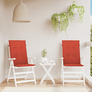 2er Set Hochlehner Auflagen Rot Melange 120 cm