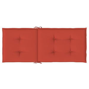 2er Set Hochlehner Auflagen Rot Melange 120 cm