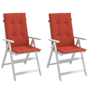 2er Set Hochlehner Auflagen Rot Melange 120 cm