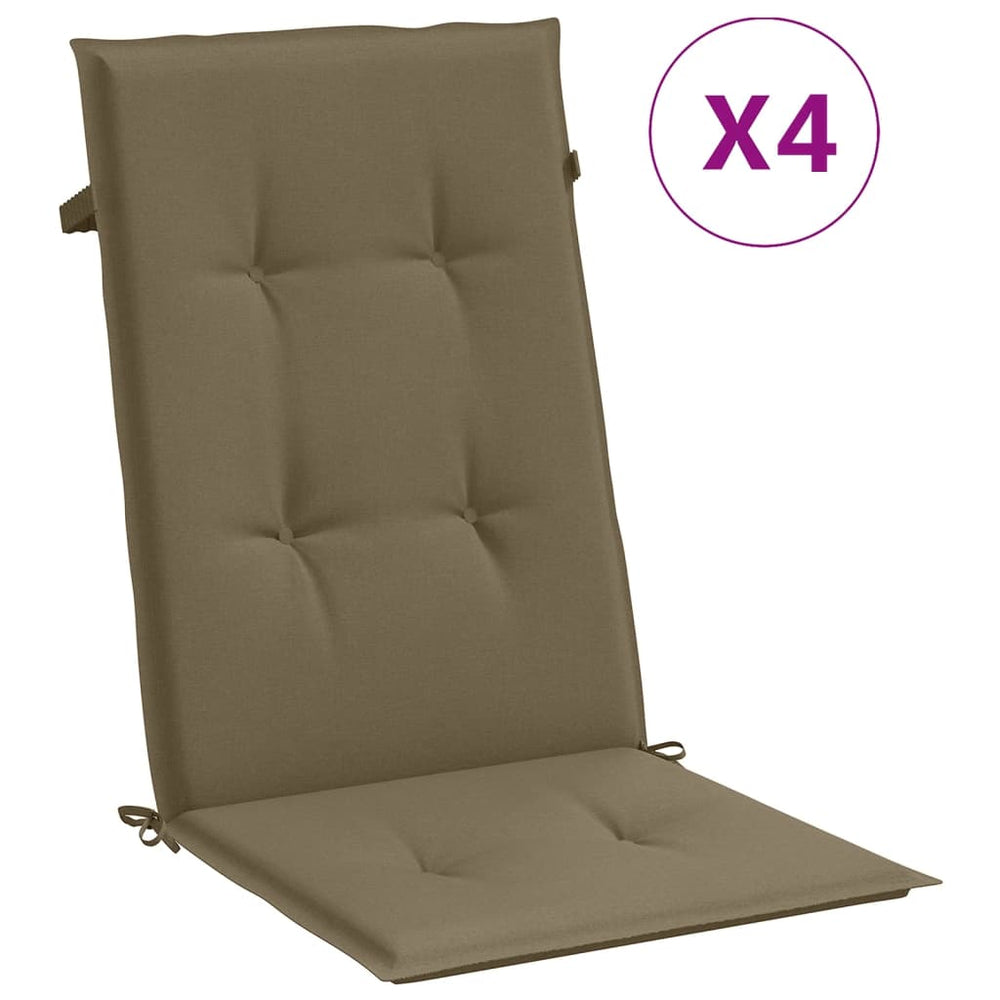 Hochlehner Auflagen 4er Set Taupe 120x50 cm