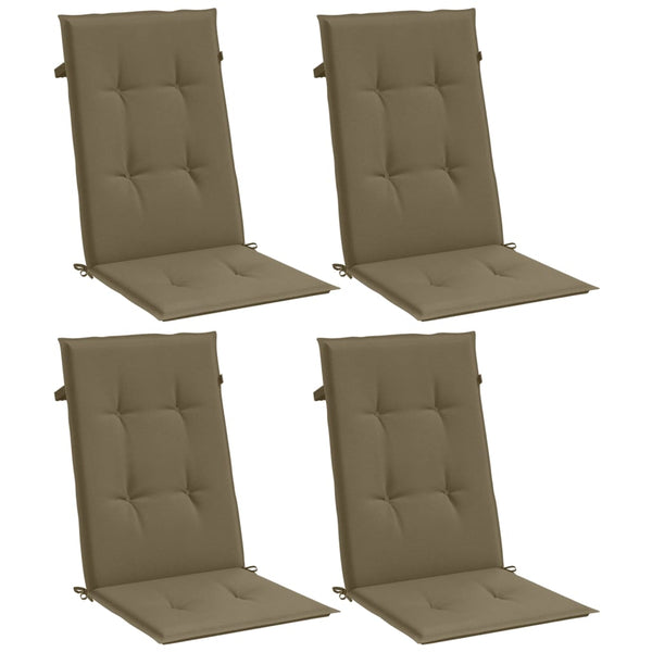 Hochlehner Auflagen 4er Set Taupe 120x50 cm
