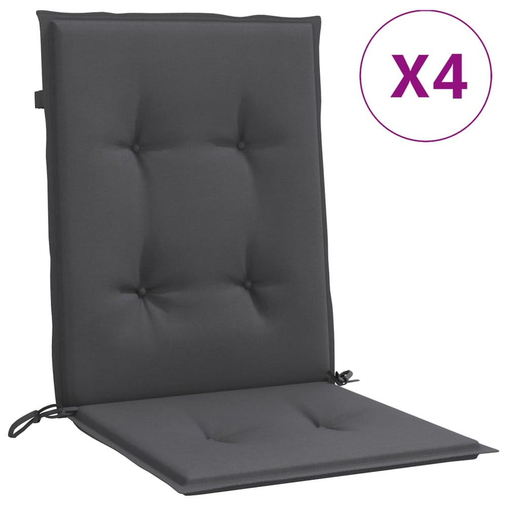 Niedriglehner Auflagen 4er Set Anthrazit
