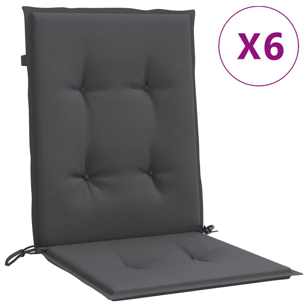 Niedriglehner Auflagen 6er Set Anthrazit