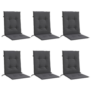 Niedriglehner Auflagen 6er Set Anthrazit