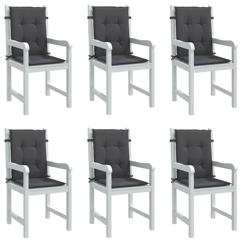 Niedriglehner Auflagen 6er Set Anthrazit