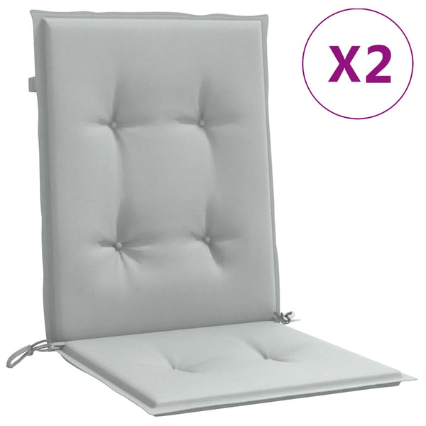 Niedriglehner Auflagen Hellgrau 2er Set 100x50cm
