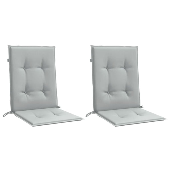 Niedriglehner Auflagen Hellgrau 2er Set 100x50cm