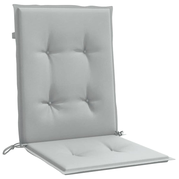 Niedriglehner Auflagen Hellgrau 2er Set 100x50cm