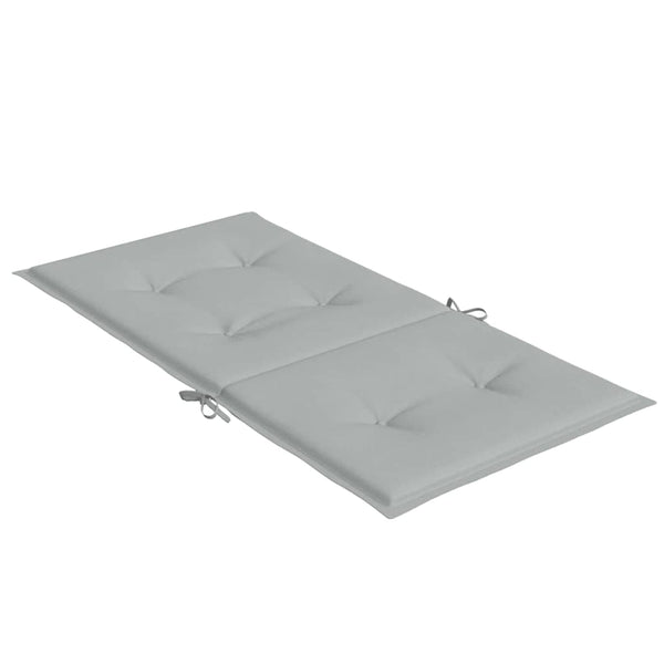 Niedriglehner Auflagen Hellgrau 2er Set 100x50cm