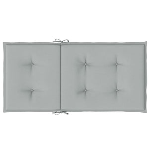 Niedriglehner Auflagen Hellgrau 2er Set 100x50cm
