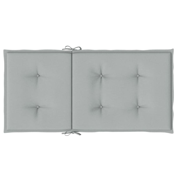Niedriglehner Auflagen Hellgrau 2er Set 100x50cm