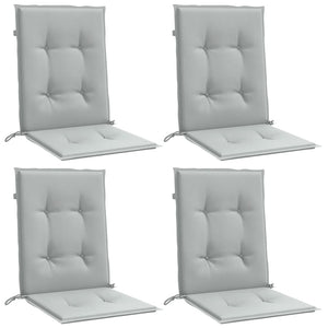 Niedriglehner Auflagen Hellgrau 4er Set 100x50cm