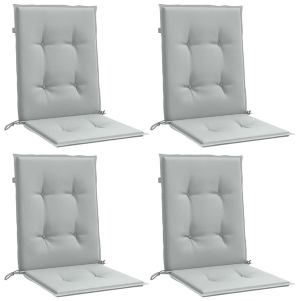 Niedriglehner Auflagen Hellgrau 4er Set 100x50cm