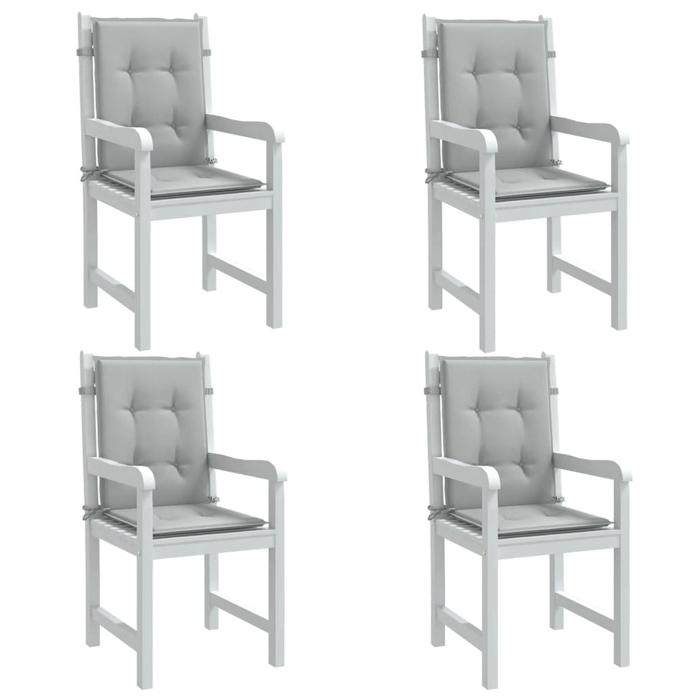 Niedriglehner Auflagen Hellgrau 4er Set 100x50cm