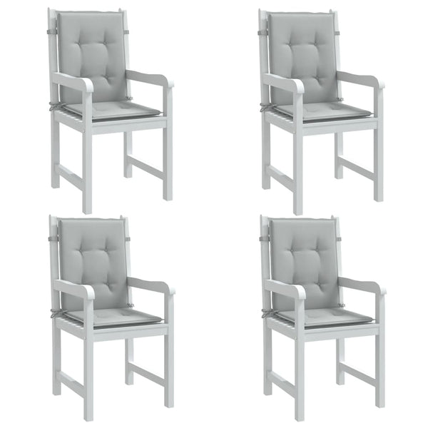 Niedriglehner Auflagen Hellgrau 4er Set 100x50cm
