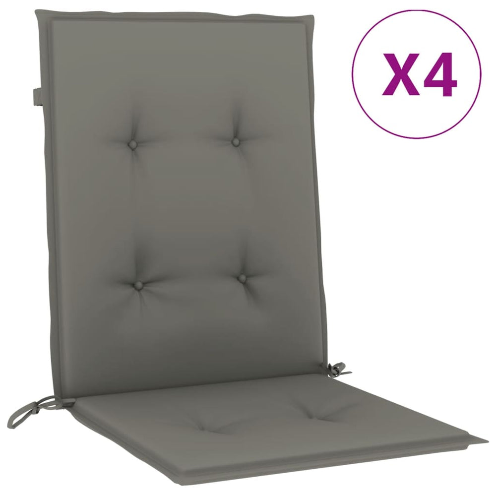 Niedriglehner Auflagen Dunkelgrau 4er Set