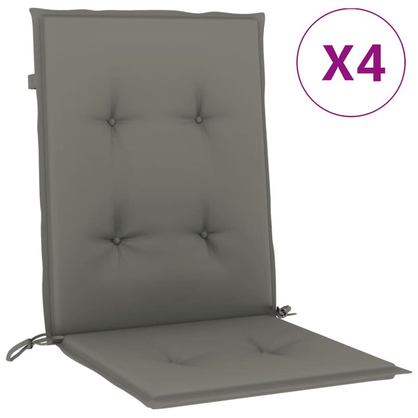 Niedriglehner Auflagen Dunkelgrau 4er Set