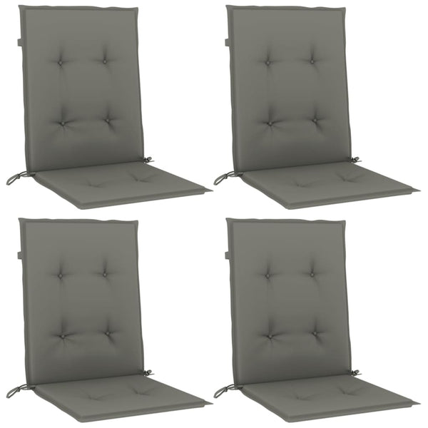 Niedriglehner Auflagen Dunkelgrau 4er Set