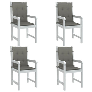 Niedriglehner Auflagen Dunkelgrau 4er Set