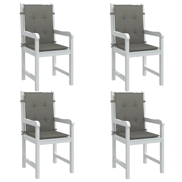 Niedriglehner Auflagen Dunkelgrau 4er Set