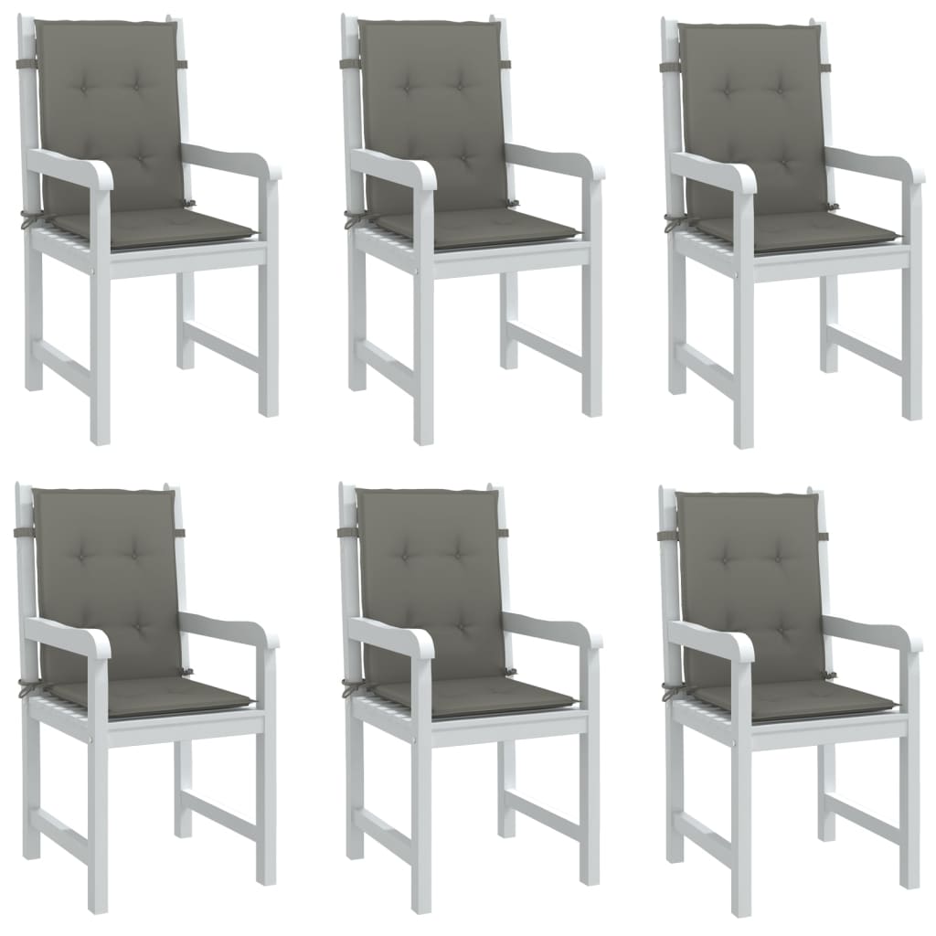 Niedriglehner Auflagen 6er Set Dunkelgrau