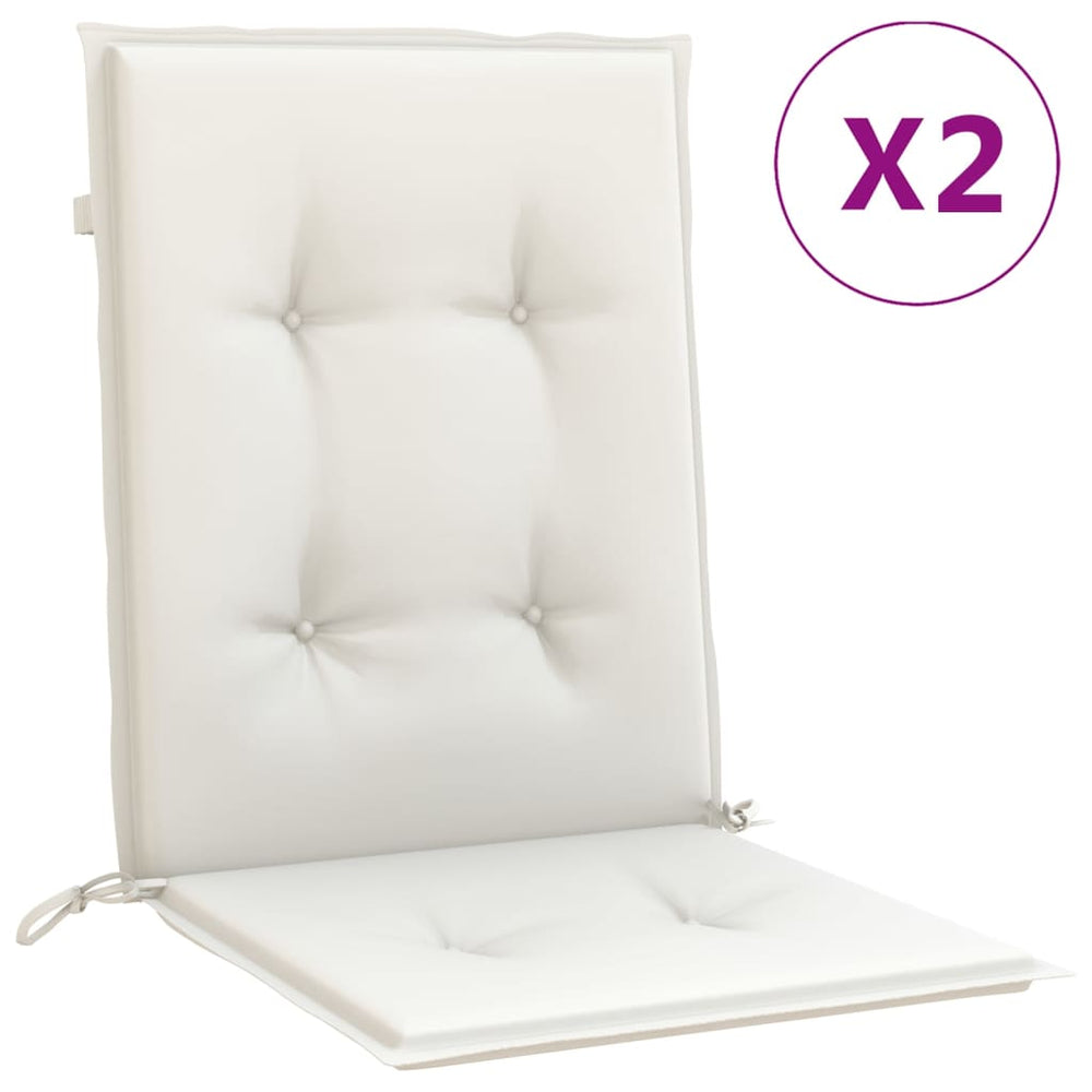 Niedriglehner Auflagen 2er Set Creme