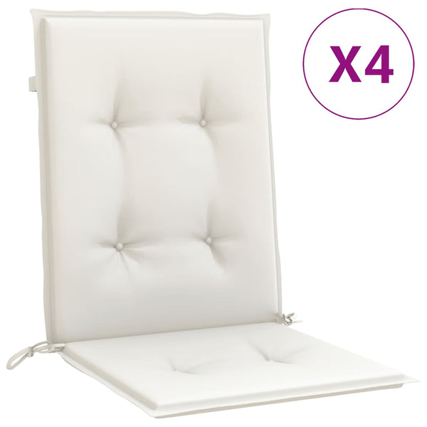Niedriglehner Auflagen 4er Set Creme