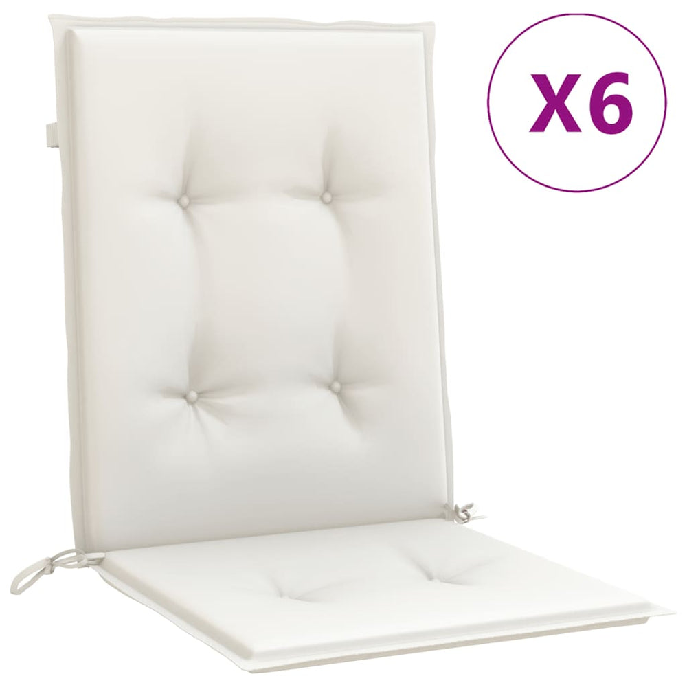 Niedriglehner Auflagen 6er Set Creme