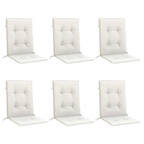 Niedriglehner Auflagen 6er Set Creme