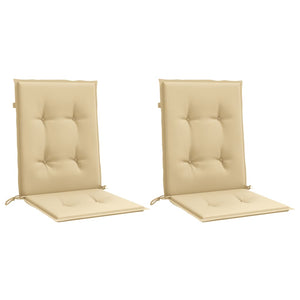 Niedriglehner Auflagen 2er-Set Beige 100x50 cm