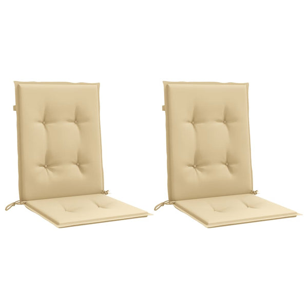 Niedriglehner Auflagen 2er-Set Beige 100x50 cm