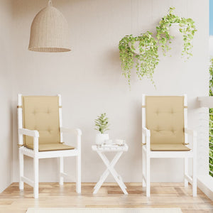 Niedriglehner Auflagen 2er-Set Beige 100x50 cm