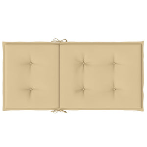 Niedriglehner Auflagen 2er-Set Beige 100x50 cm