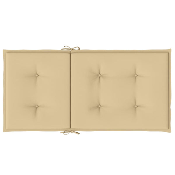 Niedriglehner Auflagen 2er-Set Beige 100x50 cm