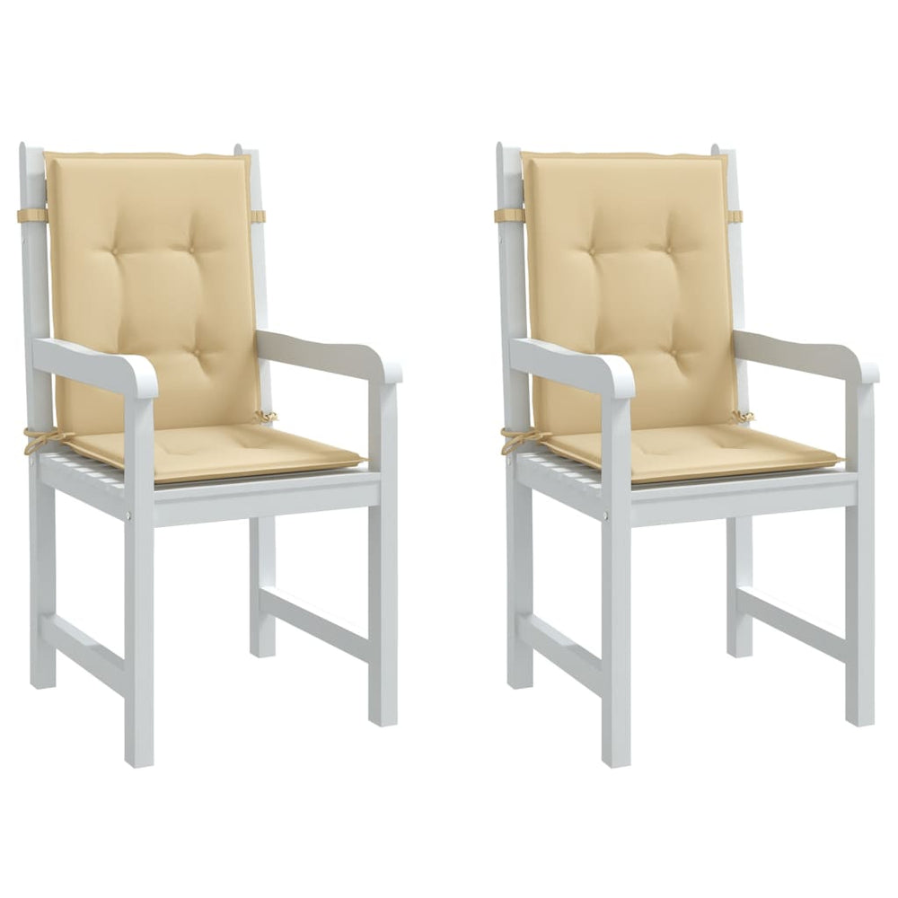 Niedriglehner Auflagen 2er-Set Beige 100x50 cm