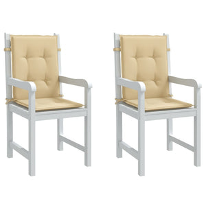 Niedriglehner Auflagen 2er-Set Beige 100x50 cm