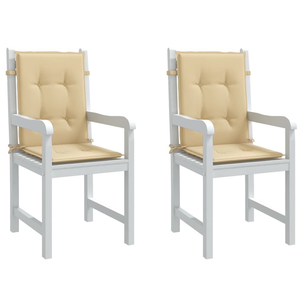 Niedriglehner Auflagen 2er-Set Beige 100x50 cm