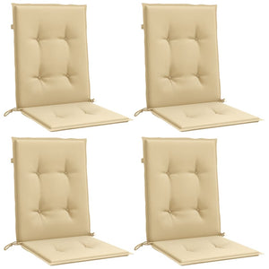 vidaXL Coussins pour chaises à dossier bas 4 pcs. Mélange beige 100x50x4 cm Tissu